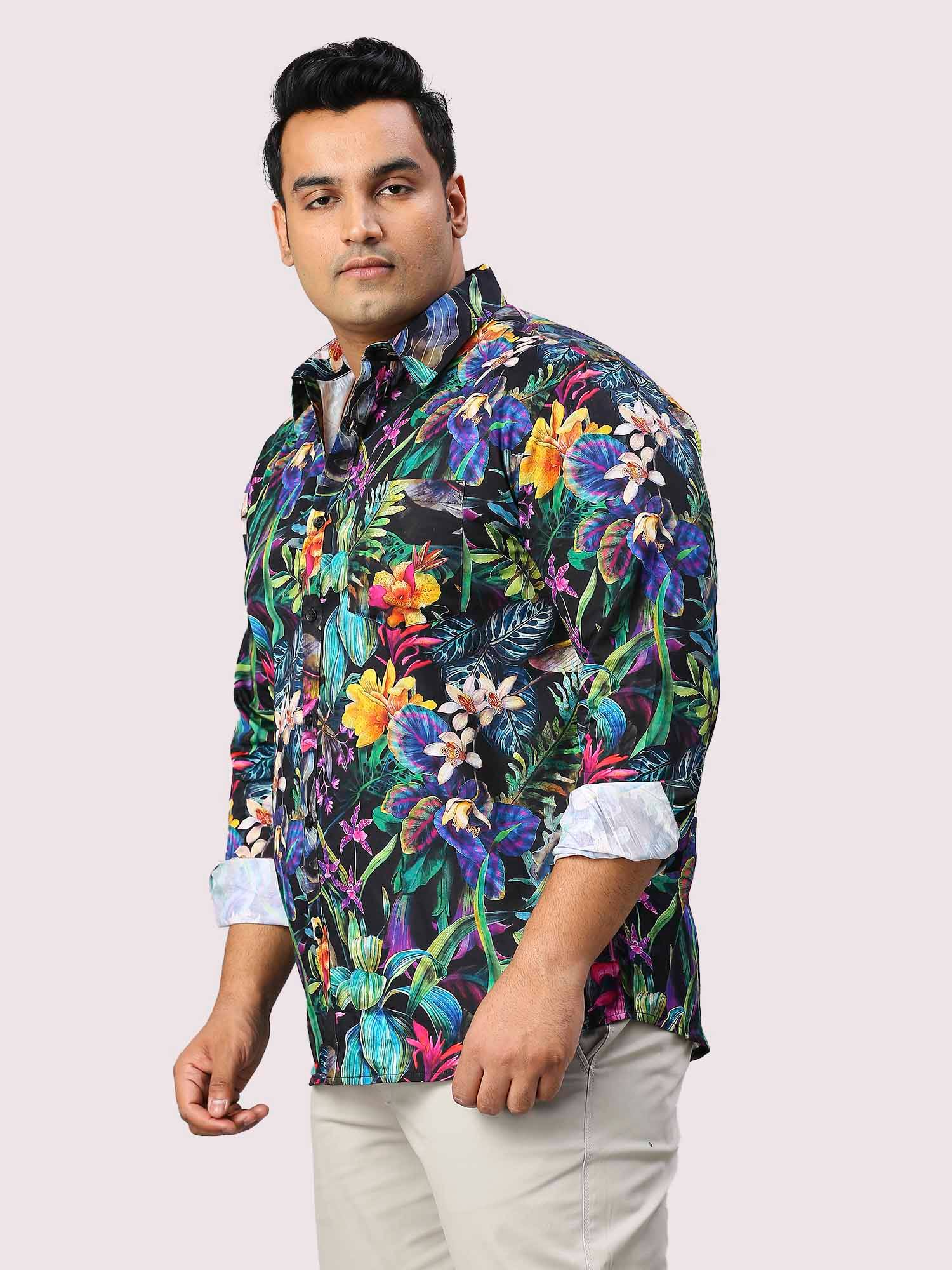 Posy Digital Printed Full Sleeve Shirt Men's Plus Size - Guniaa Fashions