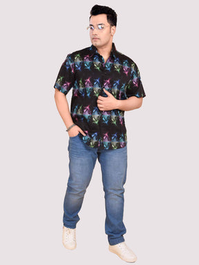 Chevron Striped Digital Printed Shirt Men's Plus Size