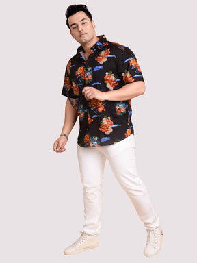 Baroque Digital Printed Shirt Men's Plus Size