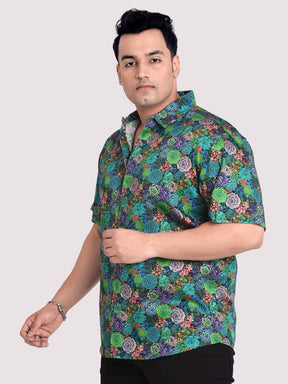Succulent Digital Printed Shirt Men's Plus Size