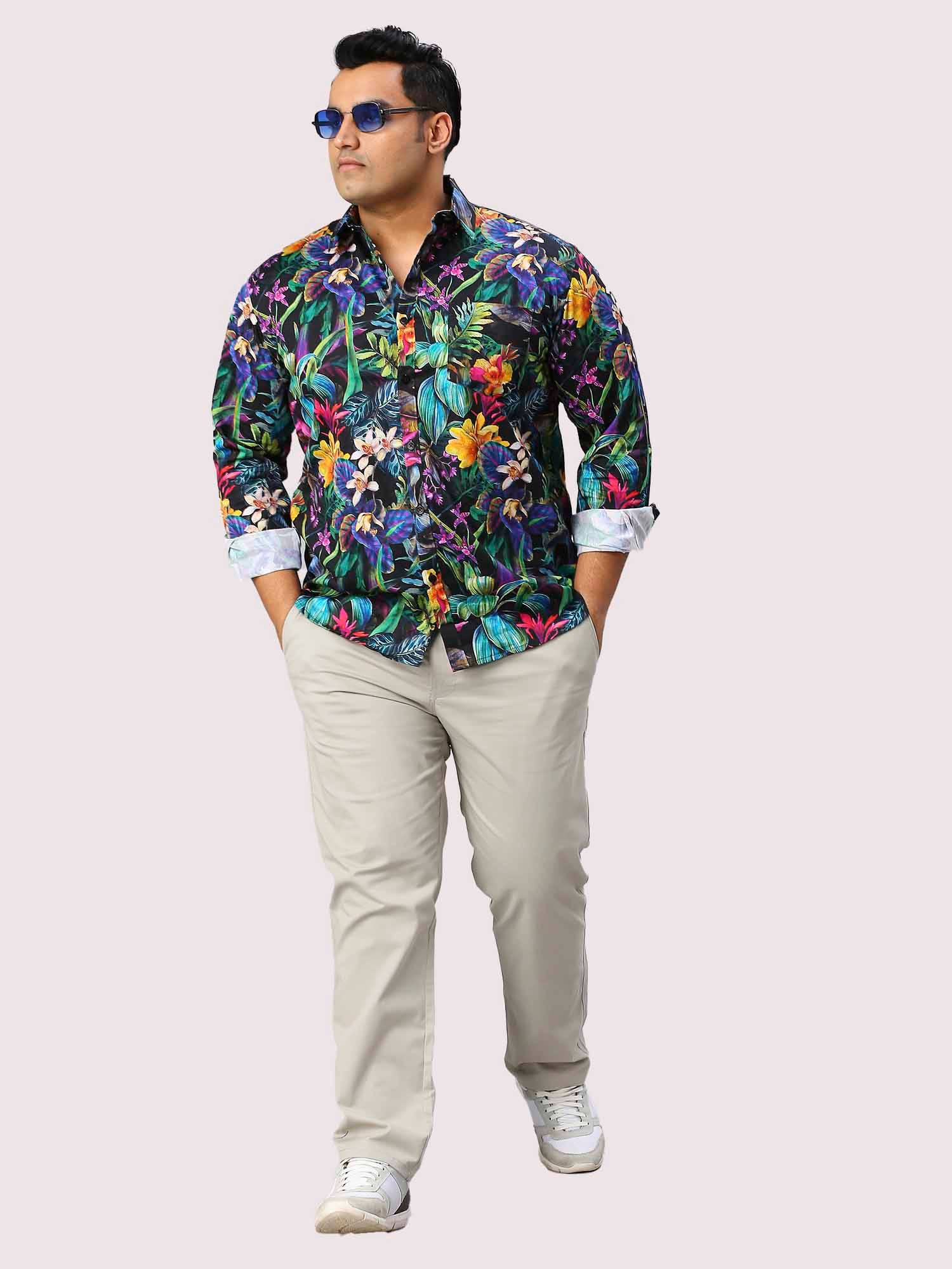 Posy Digital Printed Full Sleeve Shirt Men's Plus Size - Guniaa Fashions
