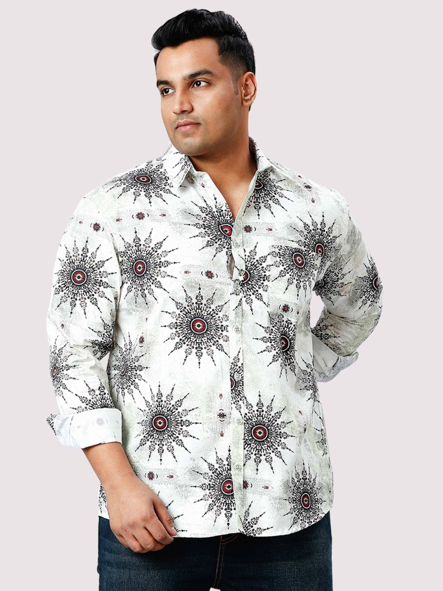 Thunder Eye Digital Printed Full Sleeve Shirt Men's Plus Size