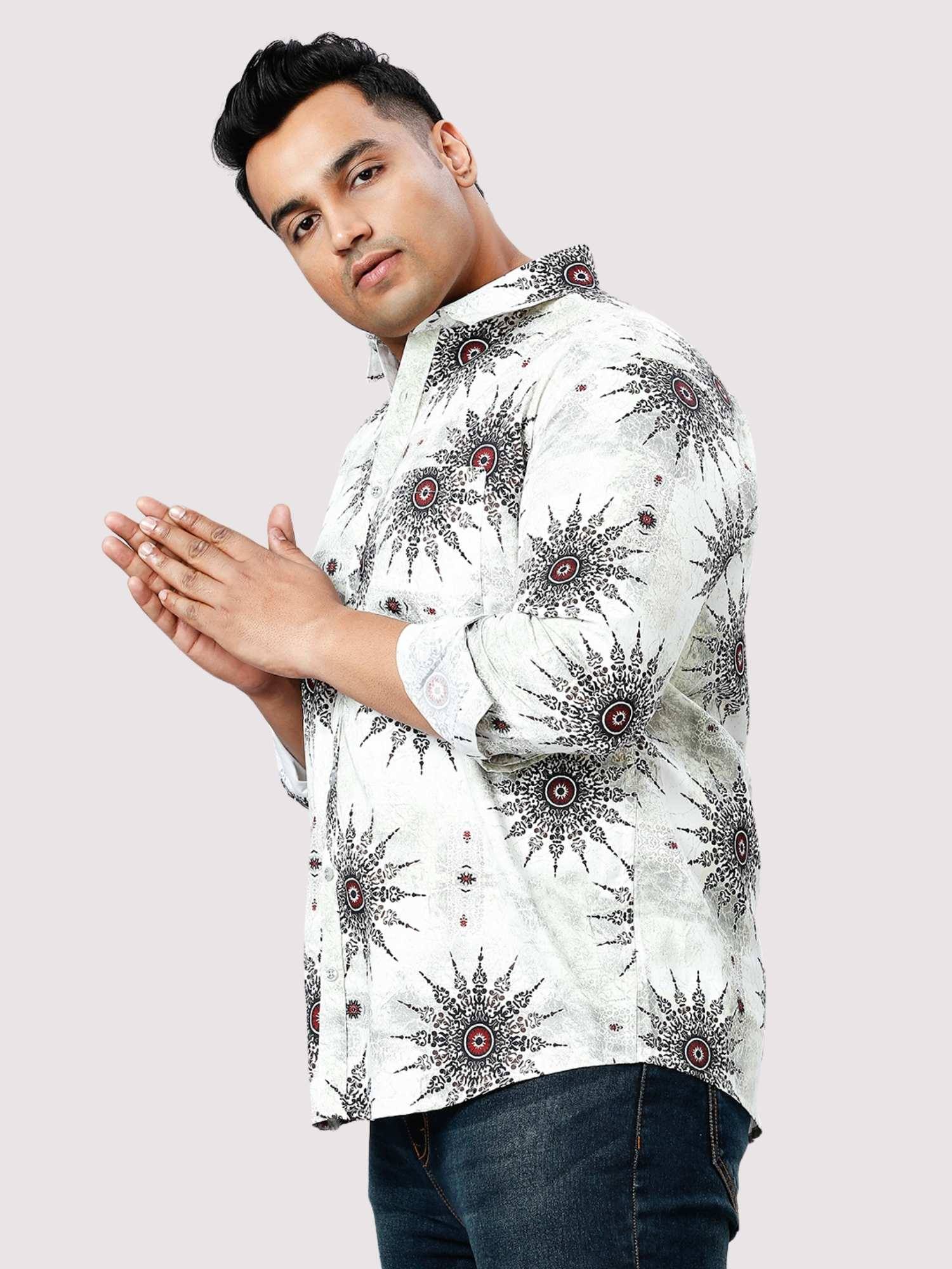 Thunder Eye Digital Printed Full Sleeve Shirt Men's Plus Size