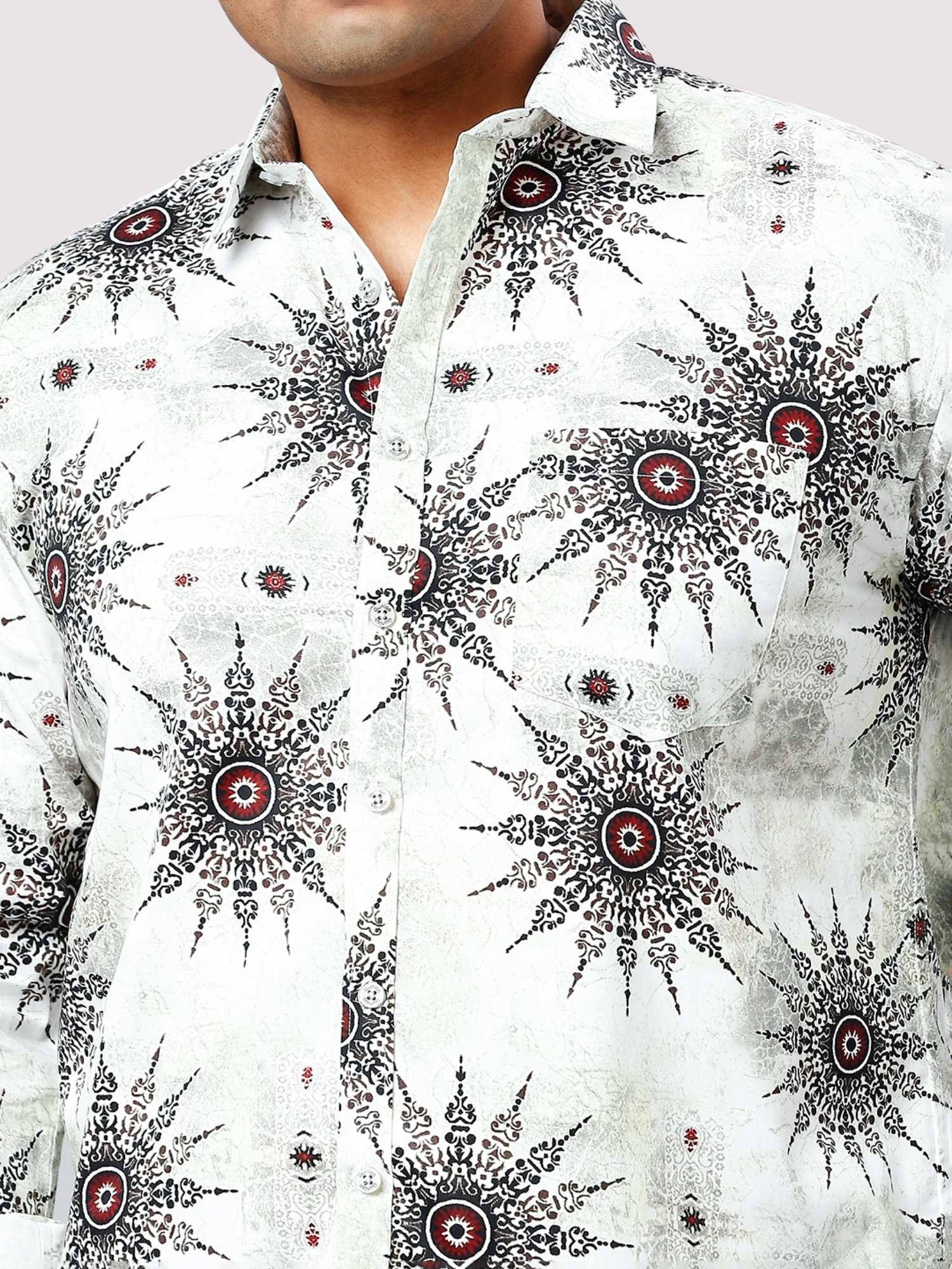 Thunder Eye Digital Printed Full Sleeve Shirt Men's Plus Size
