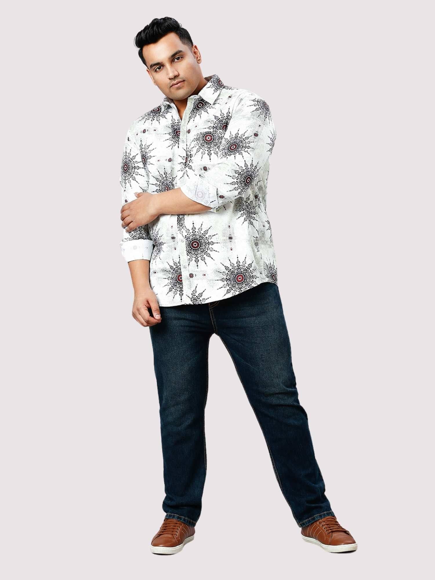 Thunder Eye Digital Printed Full Sleeve Shirt Men's Plus Size