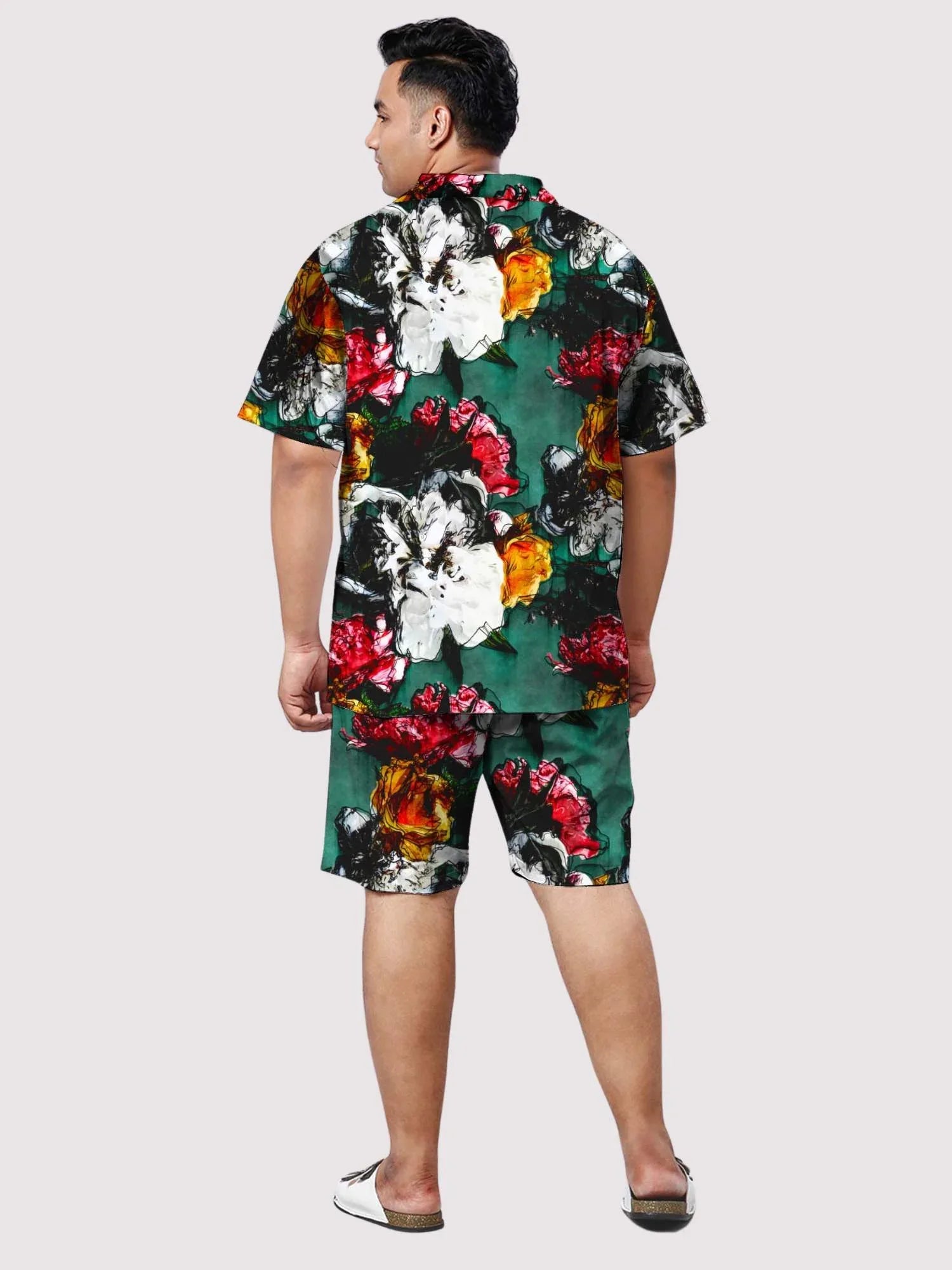 Abstract Floral Digital Printed Half Co-ords Set - Guniaa Fashions