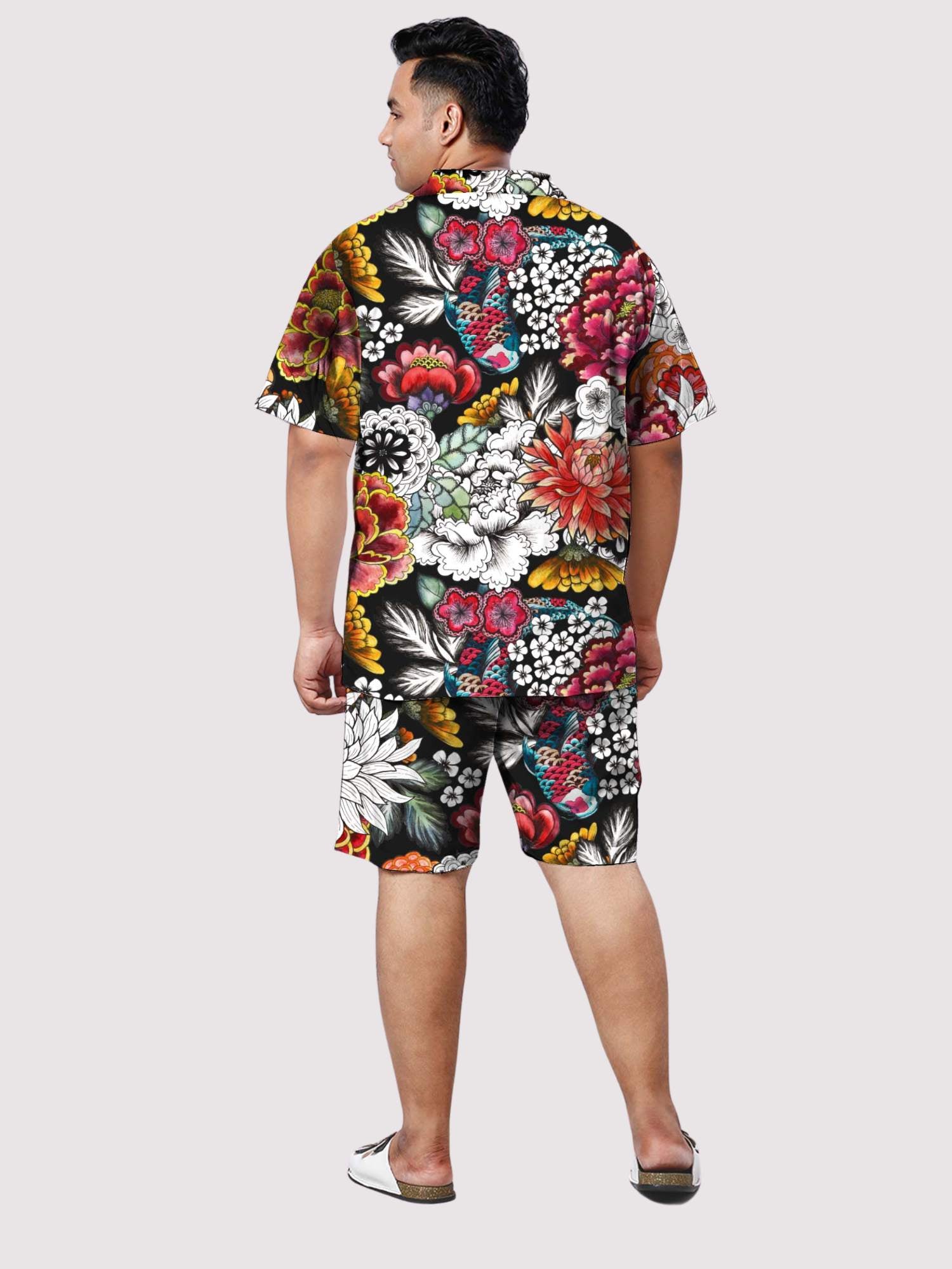 Big Floral Digital Printed Half Co-ords Set