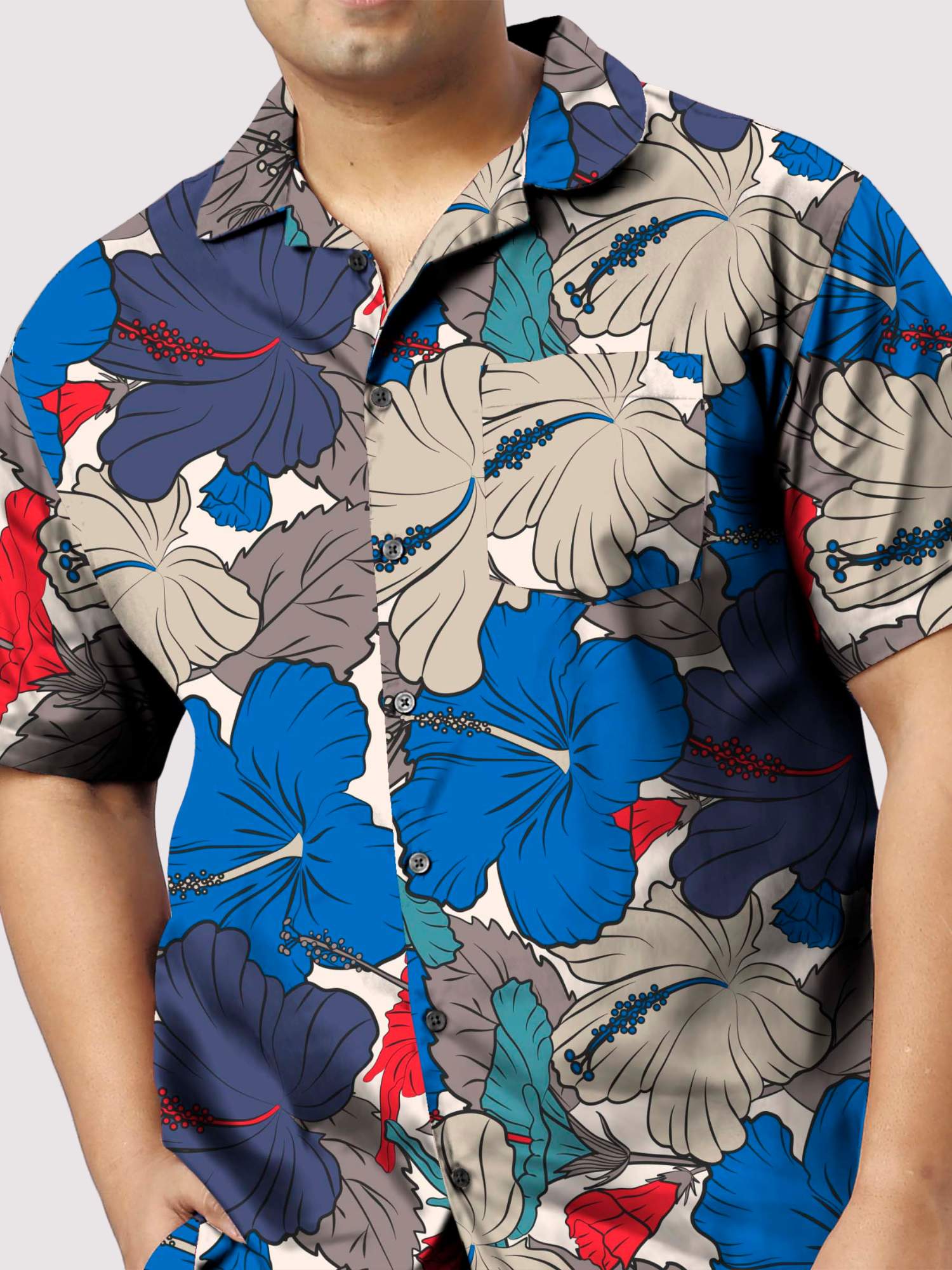 Mandar Printed Plus Size Men's Full Co-ord Set