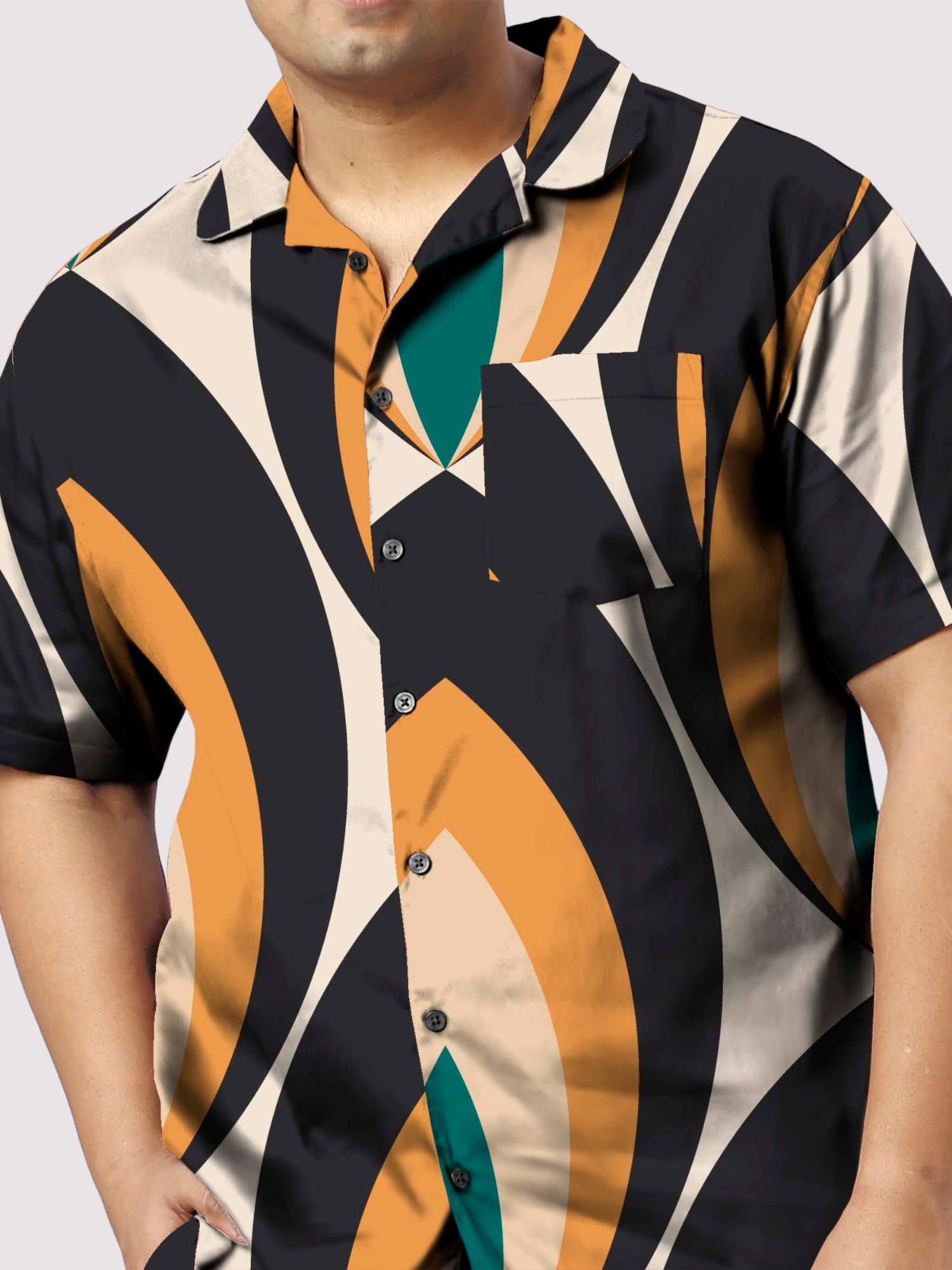 Graphics Printed Printed Plus Size Men's Full Co-ord Set