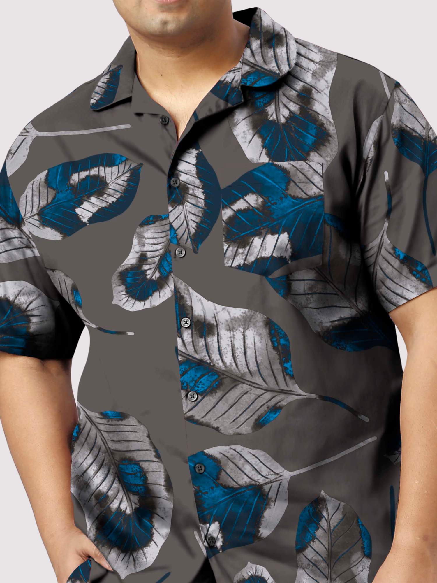 Classic Floral Printed Plus Size Men's Full Co-ord Set