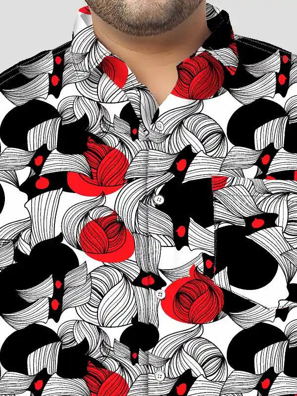 Rainbow Bright Digital Printed Men Plus Size Full Shirt