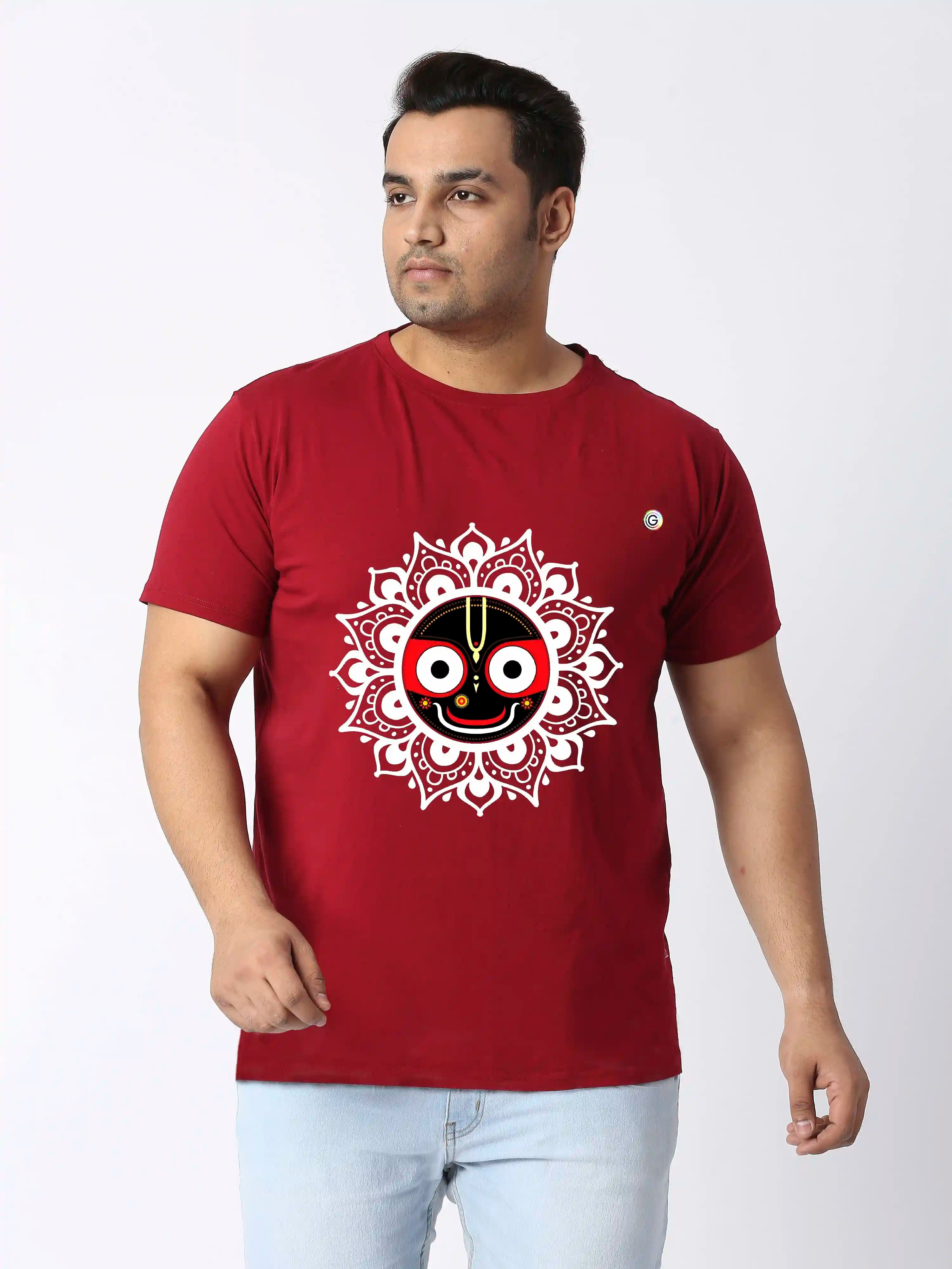 Jay Jagannath Printed Plus Size Round Neck T-Shirt