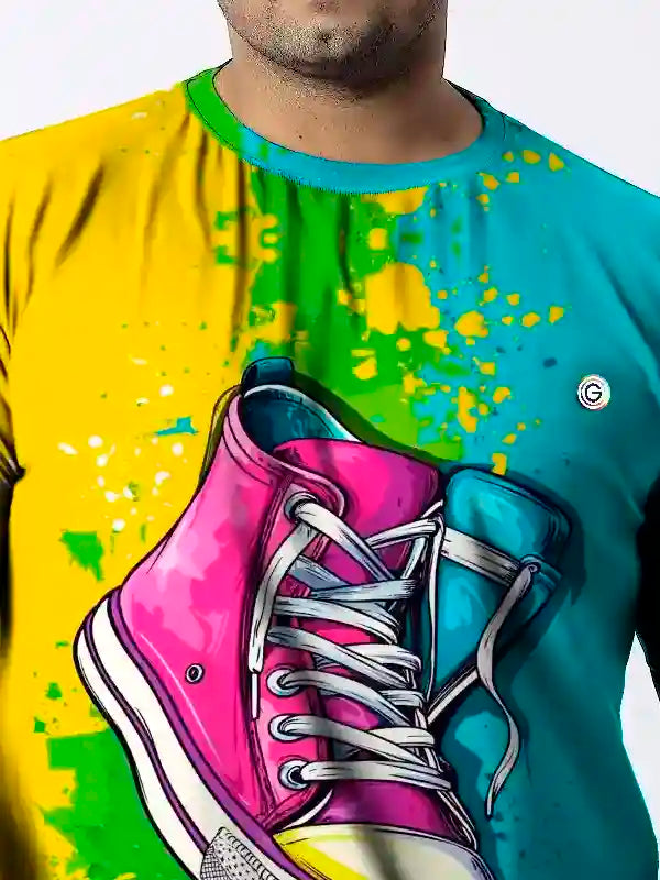 Shoes Digital Printed Plus Size T-shirt