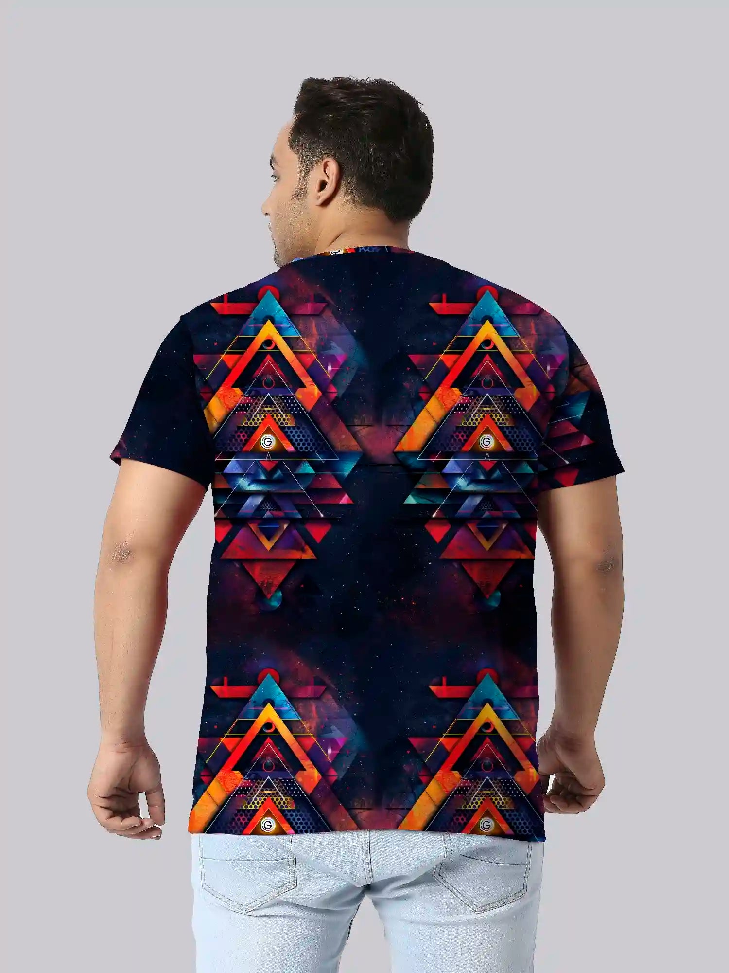 Vibrant and abstract Digital Printed Plus Size T-Shirt