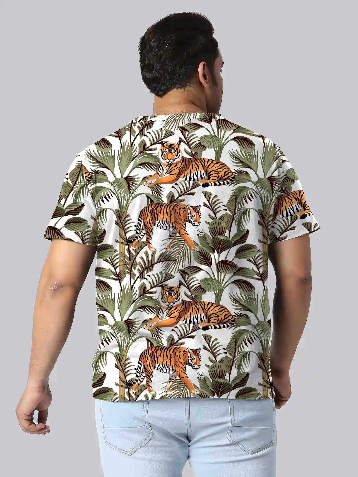 Bengal Tiger Digital Printed Plus Size T-Shirt
