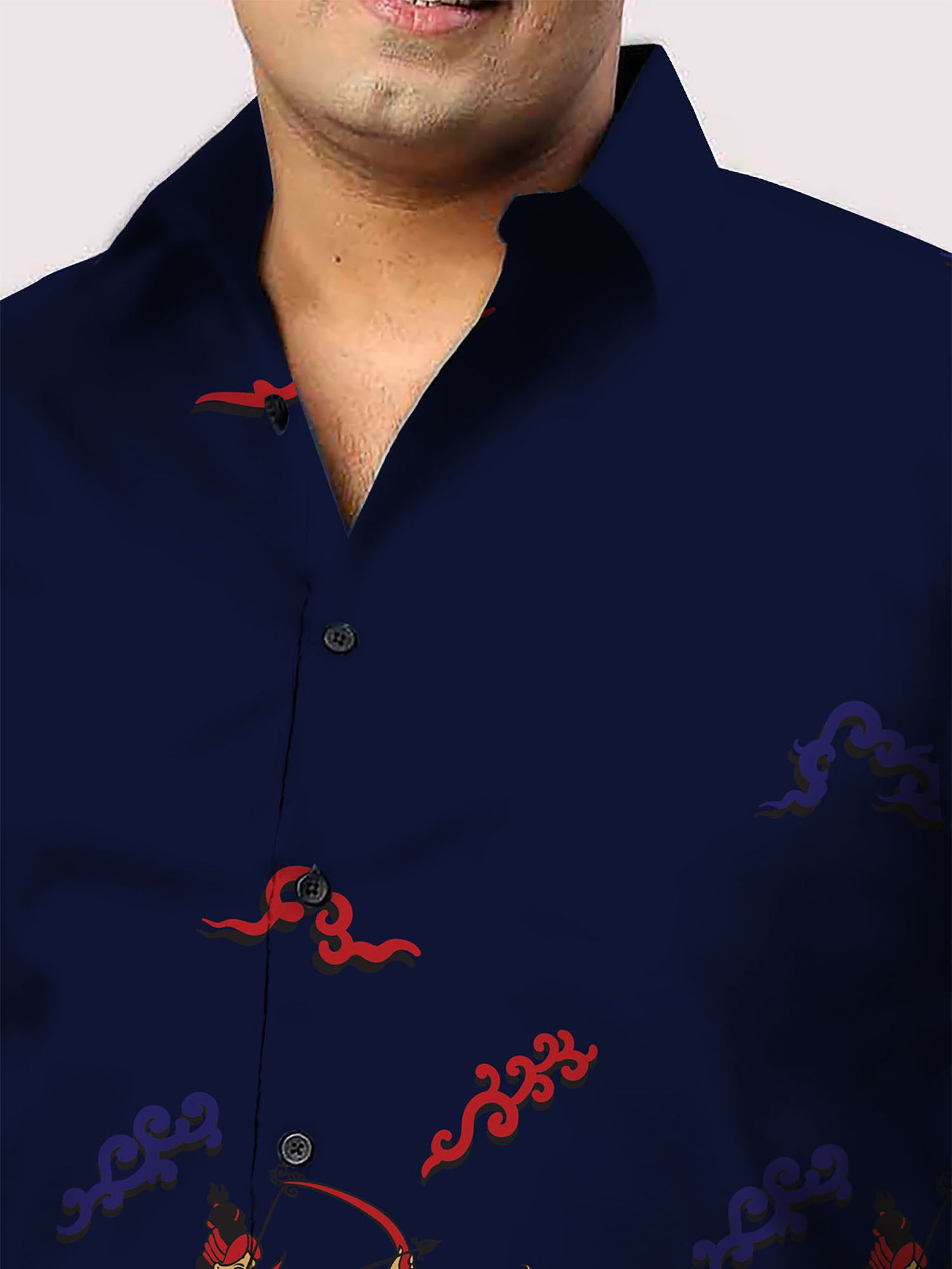 Fancy Elegant Printed Party Wear Shirts Men's Plus Size