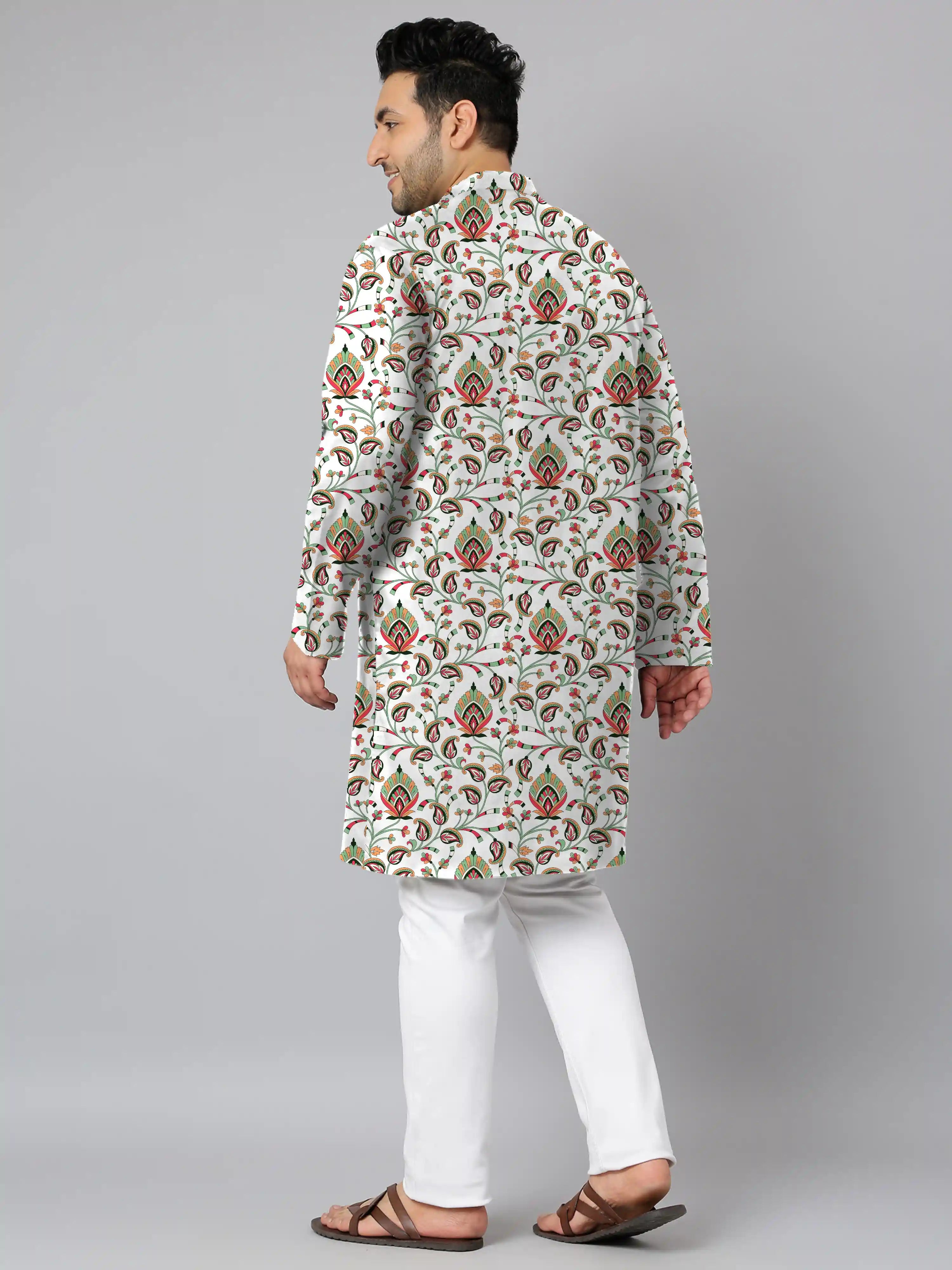 Elephant Art Digital Printed Plus Size Kurta