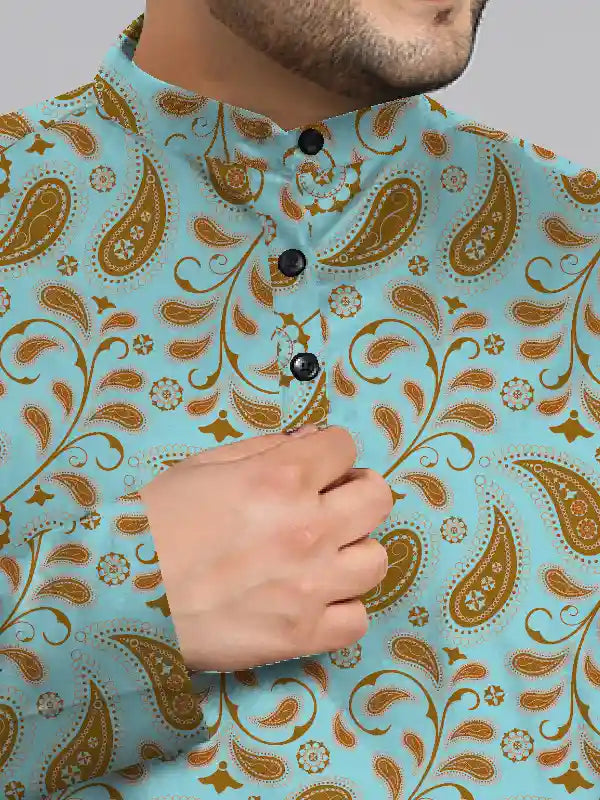 Paisley Floral Digital Printed Plus Size Kurta