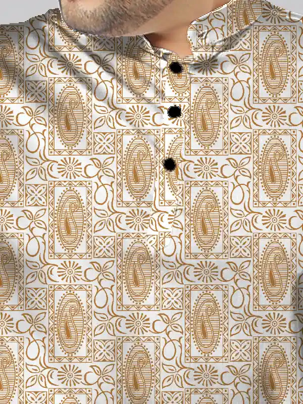 Paisley Pattern Digital Printed Plus Size Kurta