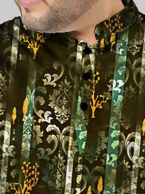 Geometrical Patterns Digital Printed Plus Size Kurta