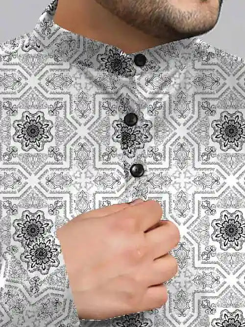 Mandala Pattern Digital Printed Plus Size Kurta