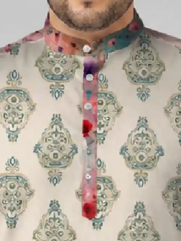 Watercolor Floral Digital Printed Plus Size Kurta