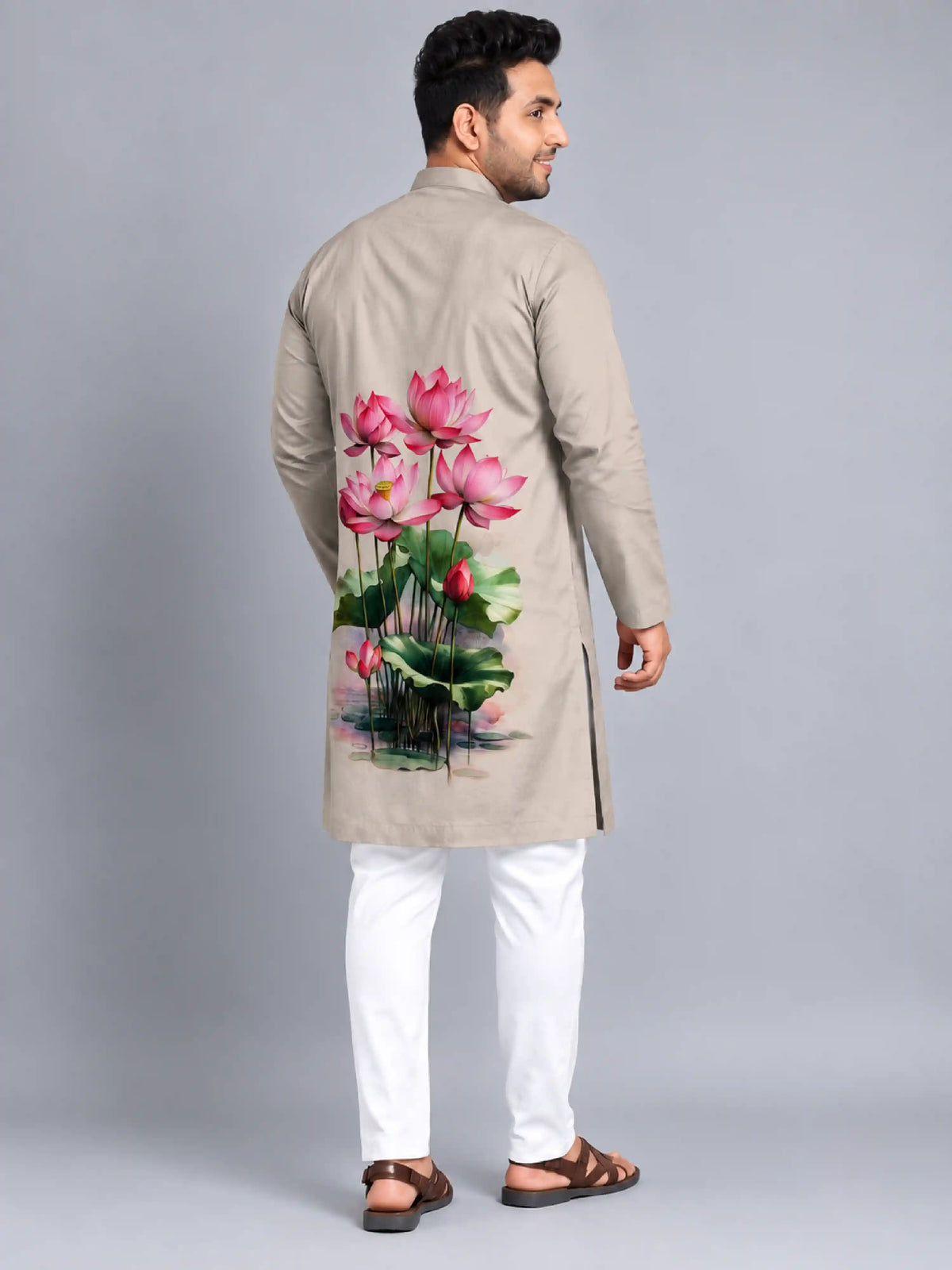 Lotus Digital Printed Plus Size Kurta