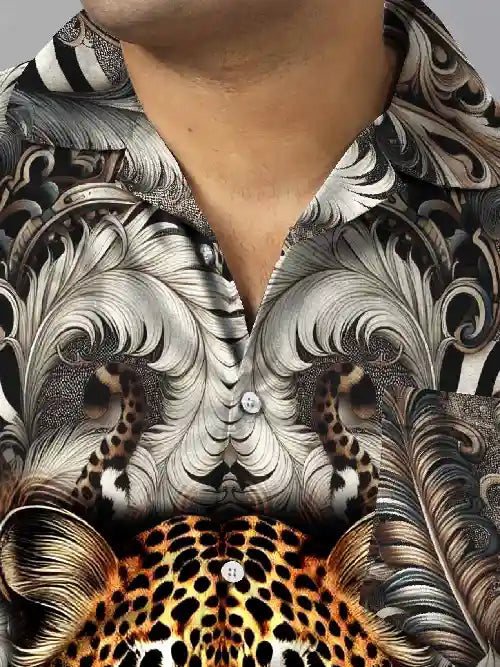 Leopard Digital Printed Plus Size Men’s Full Co-ord Set