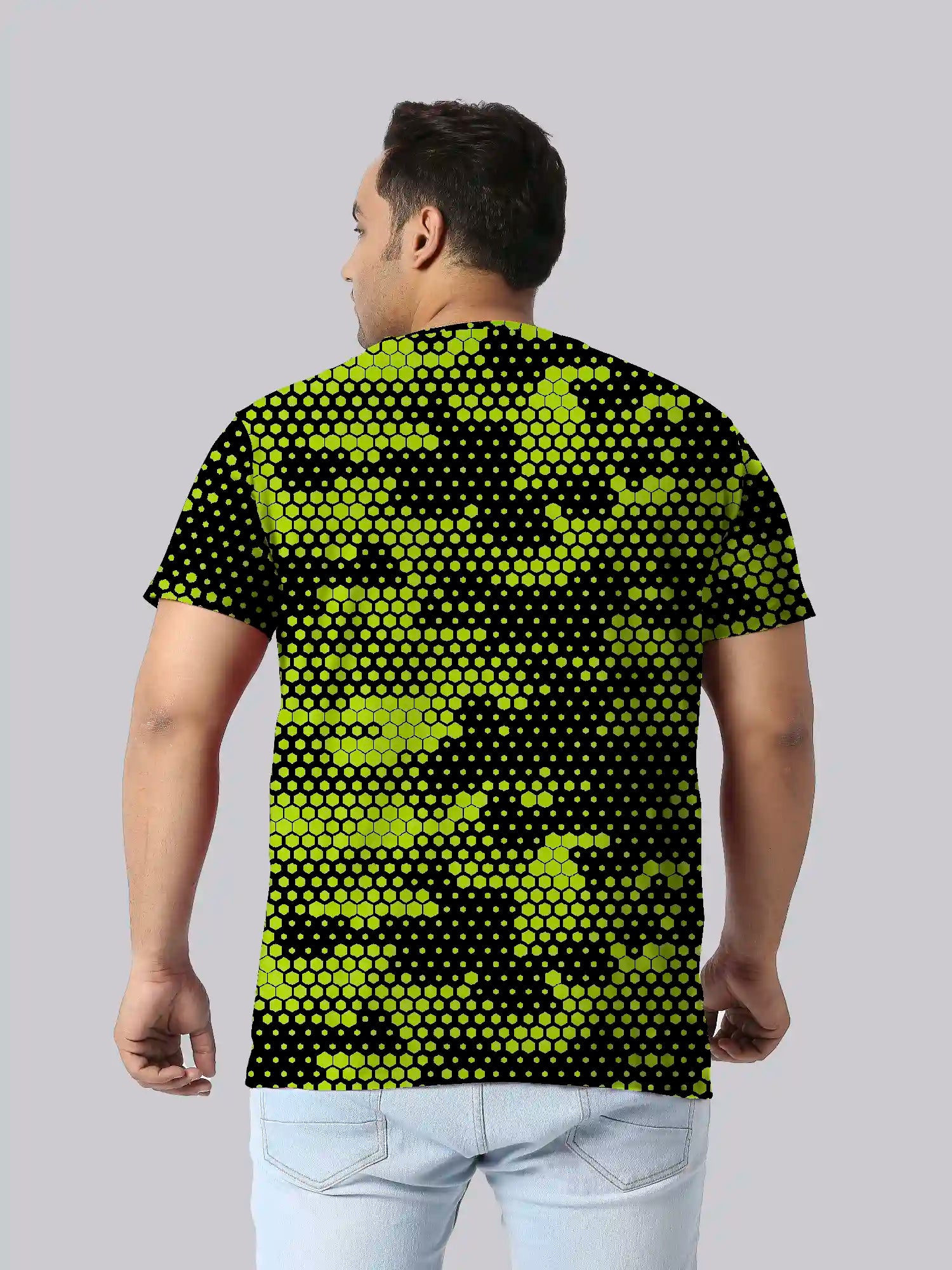 Camouflage Green Digital Printed Plus Size T-shirt