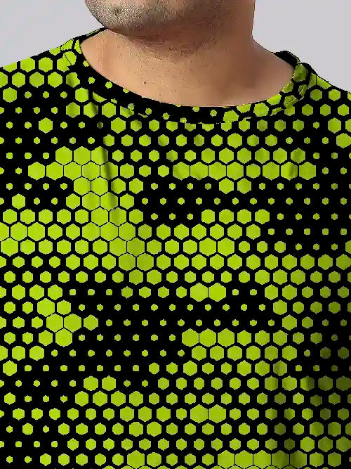 Camouflage Green Digital Printed Plus Size T-shirt