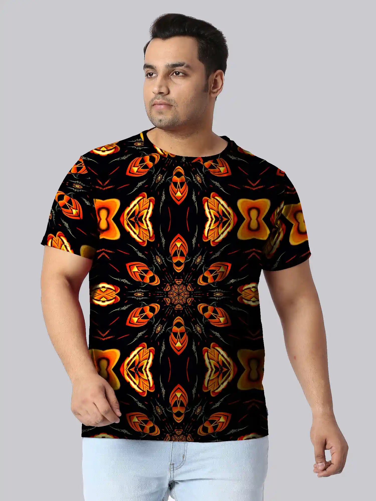 Halloween Style Digital Printed Plus Size T-shirt
