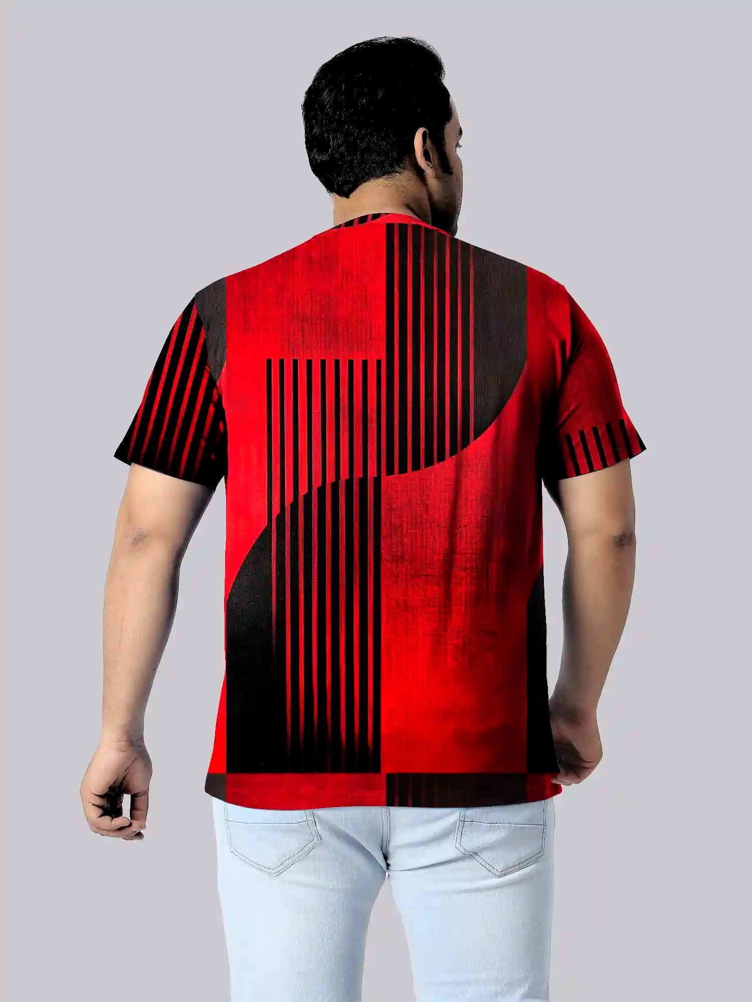 Optical Art Digital Printed Plus Size T-shirt