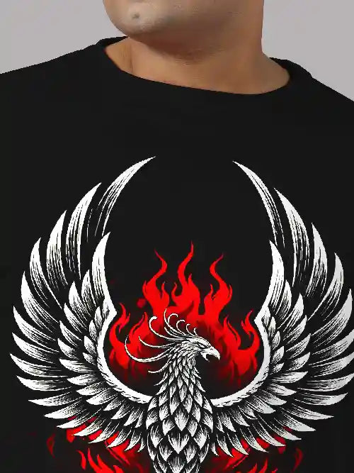 Mythical Bird Digital Printed Plus Size T-shirt