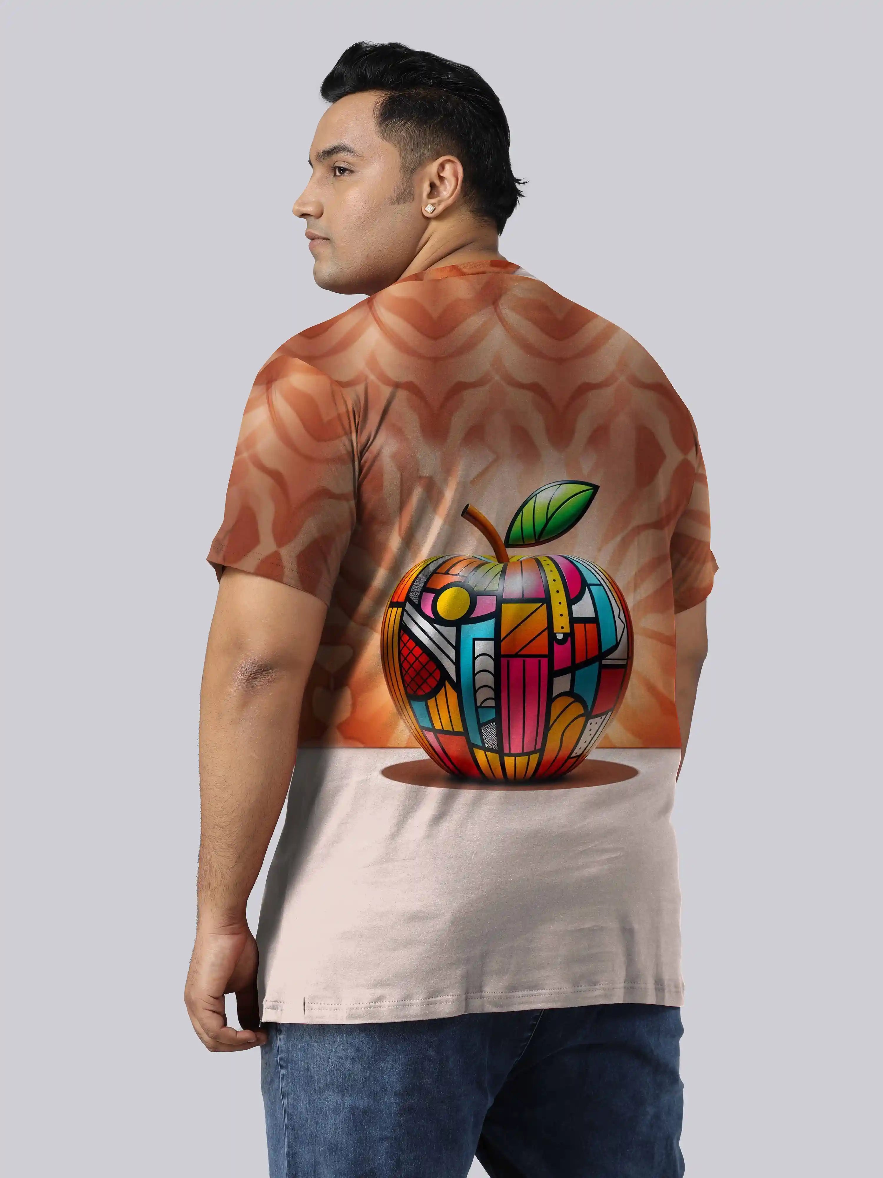 3D Apple Digital Printed Plus Size T-shirt