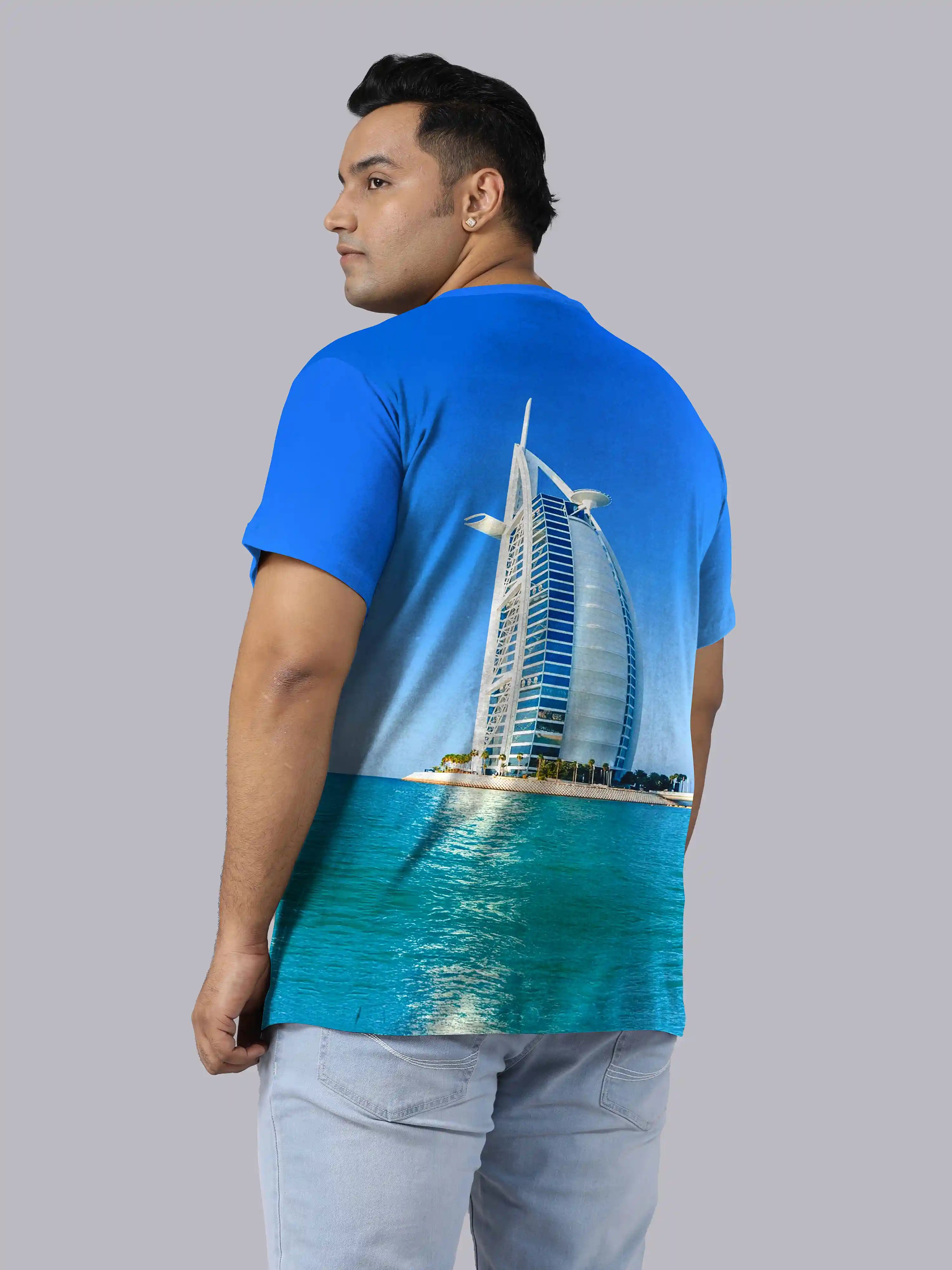 Burj Al Arab Jumeirah Digital Printed Plus Size T-shirt