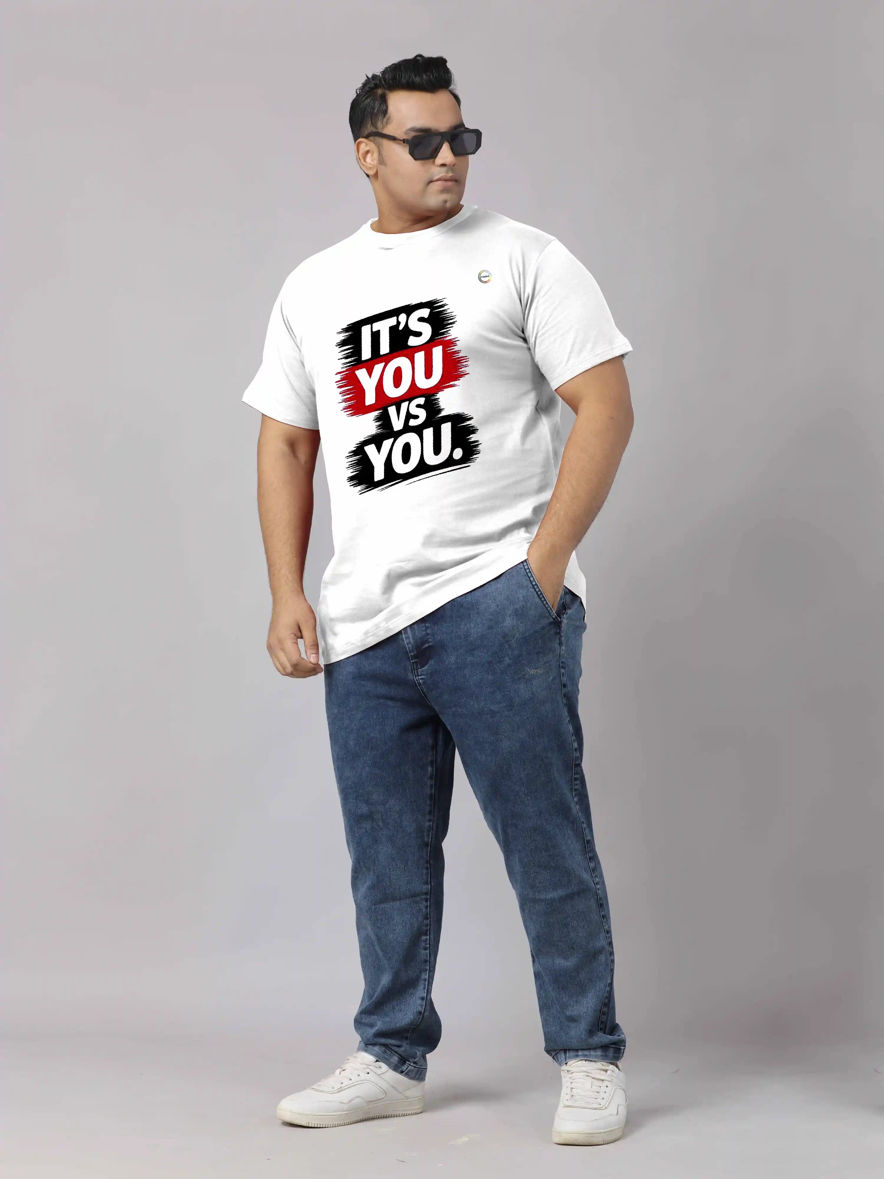 Have Good Day Digital Printed Plus Size T-shirt