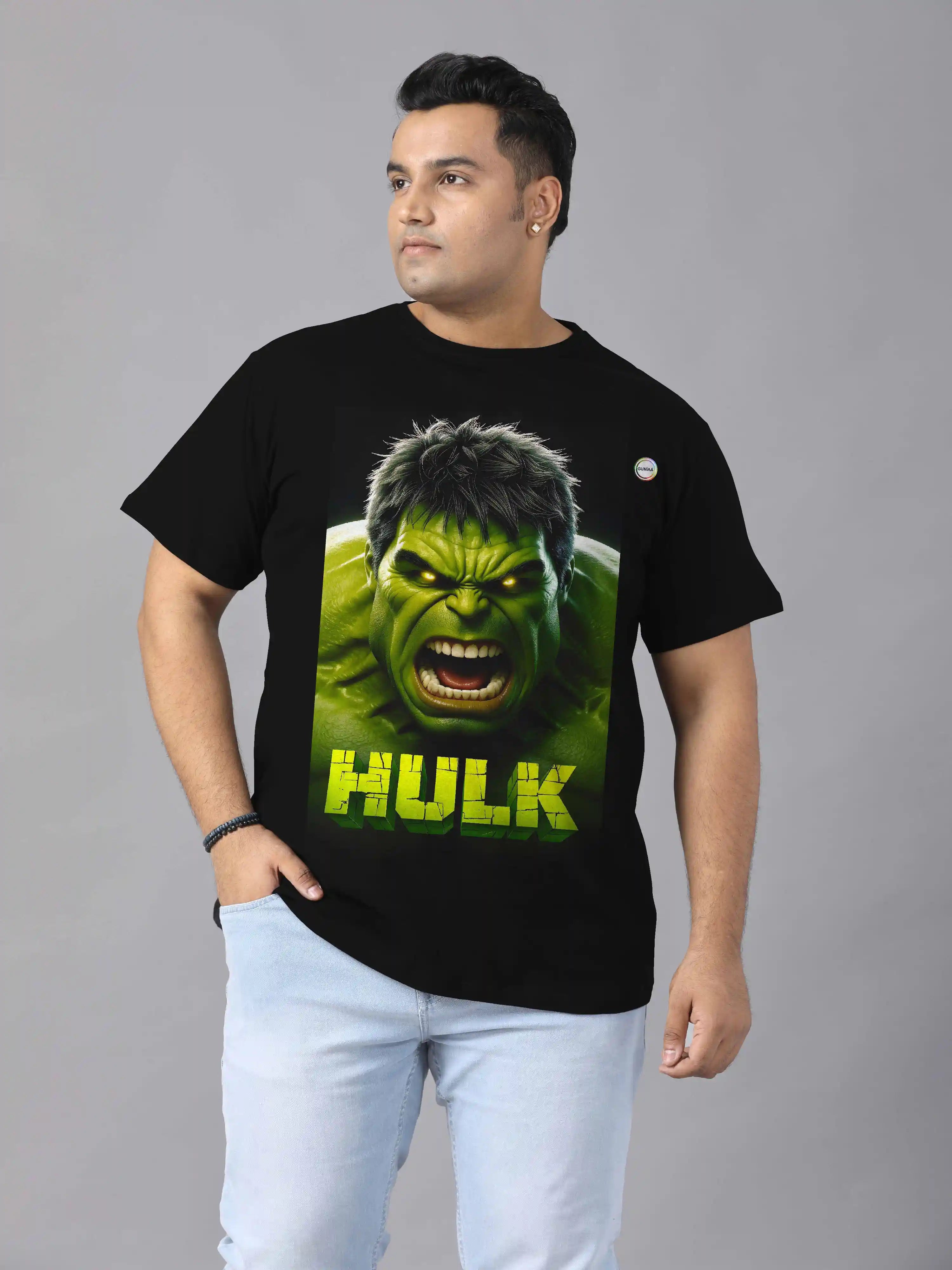Hulk Face Digital Printed Plus Size T-shirt