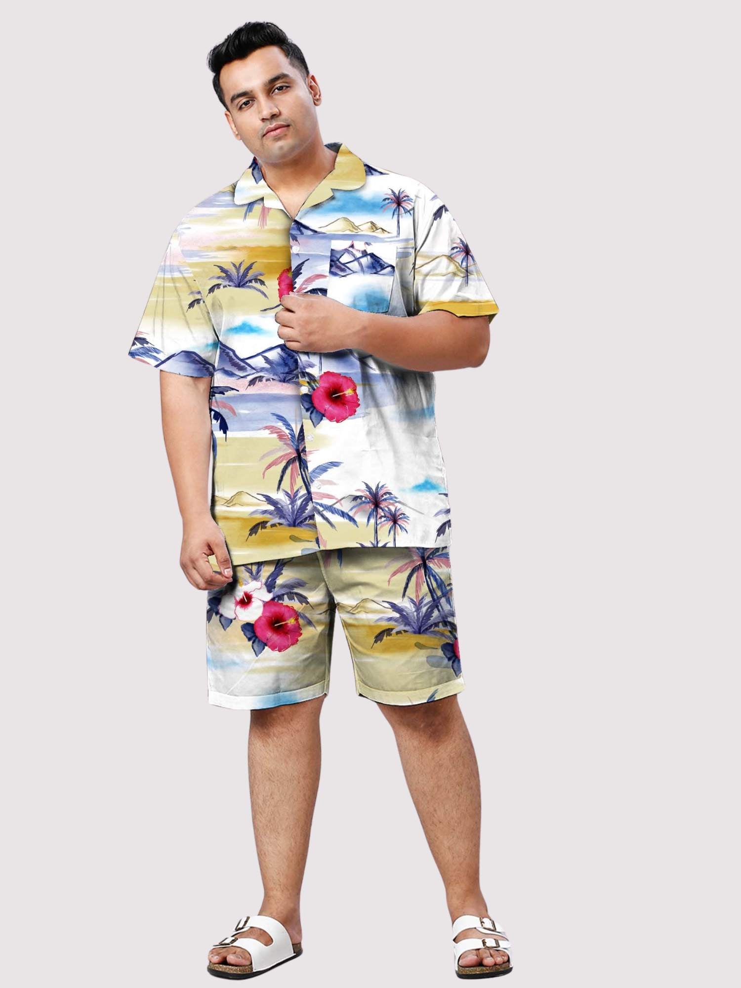Hawain Digital Printed Half Co-ords Set