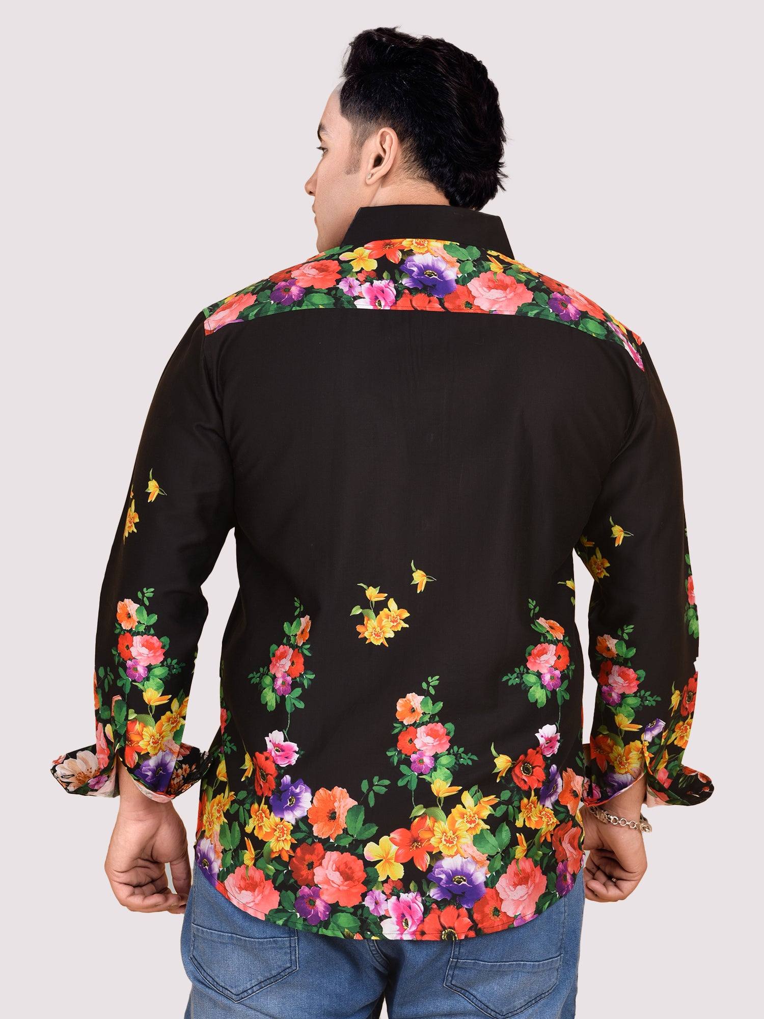 Blossom Cotton Satin Designer Shirt Men's Plus Size - Guniaa Fashions
