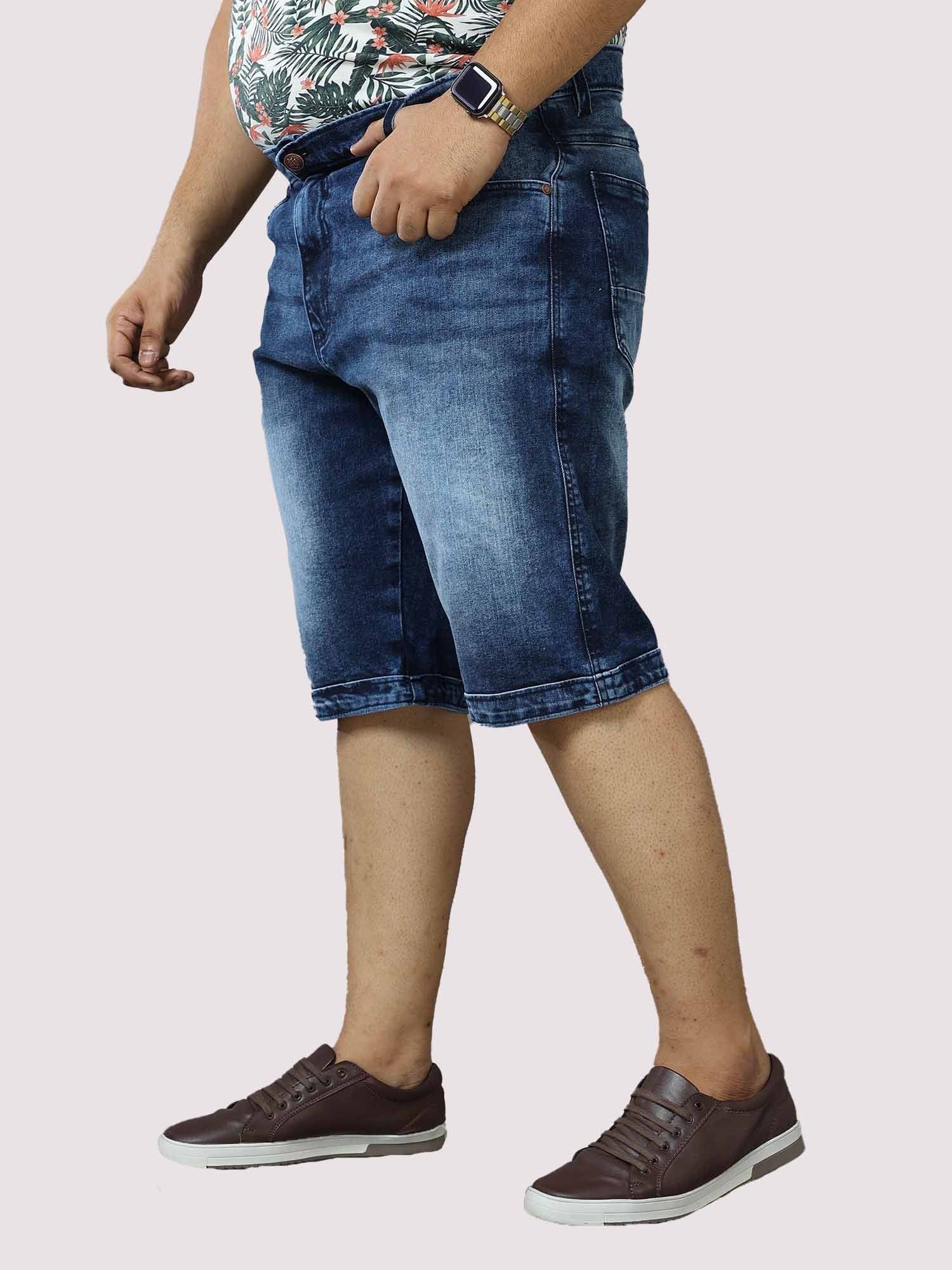 Blue Denim Shorts Men's Plus Size - Guniaa Fashions