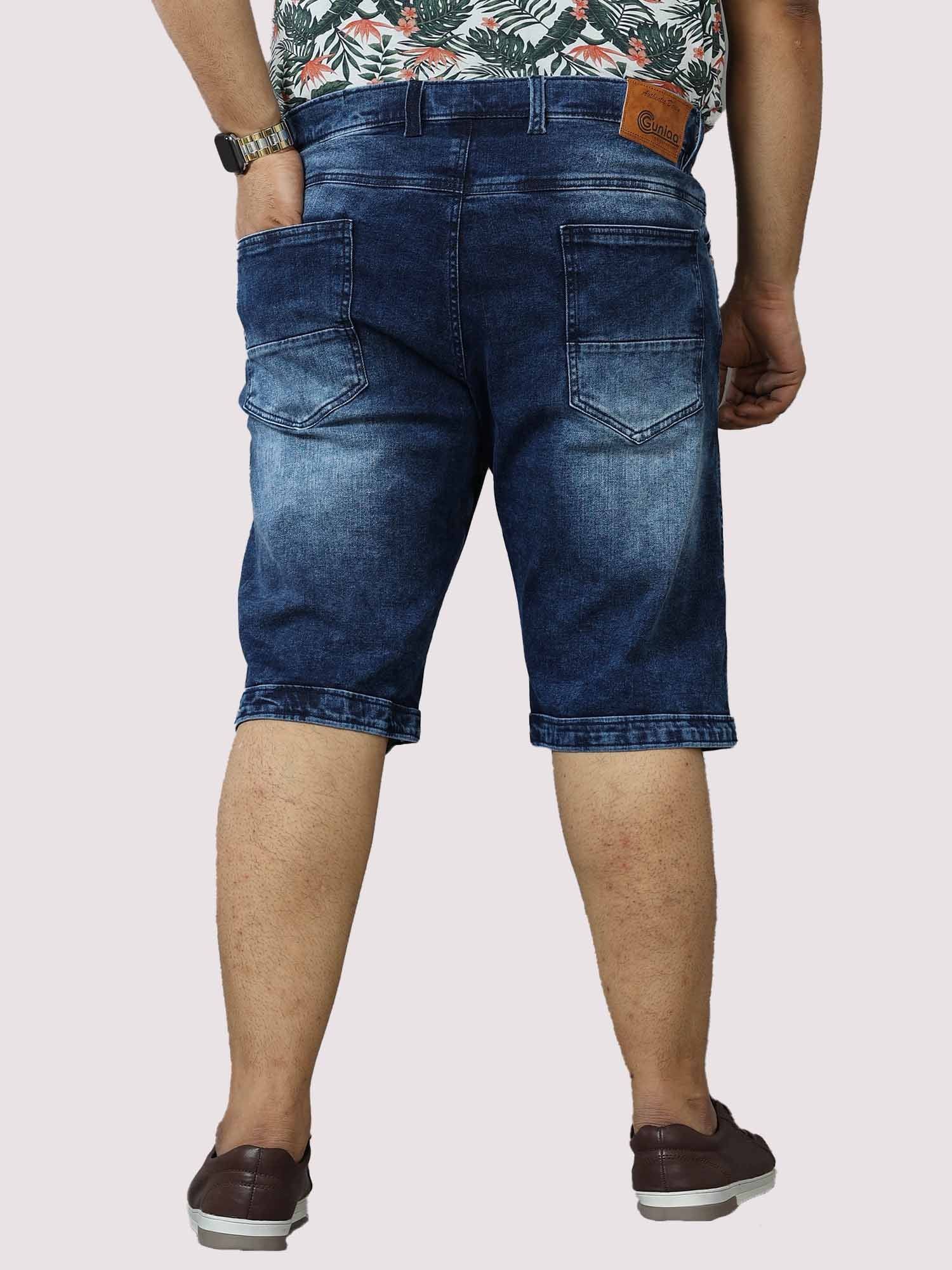 Blue Denim Shorts Men's Plus Size - Guniaa Fashions