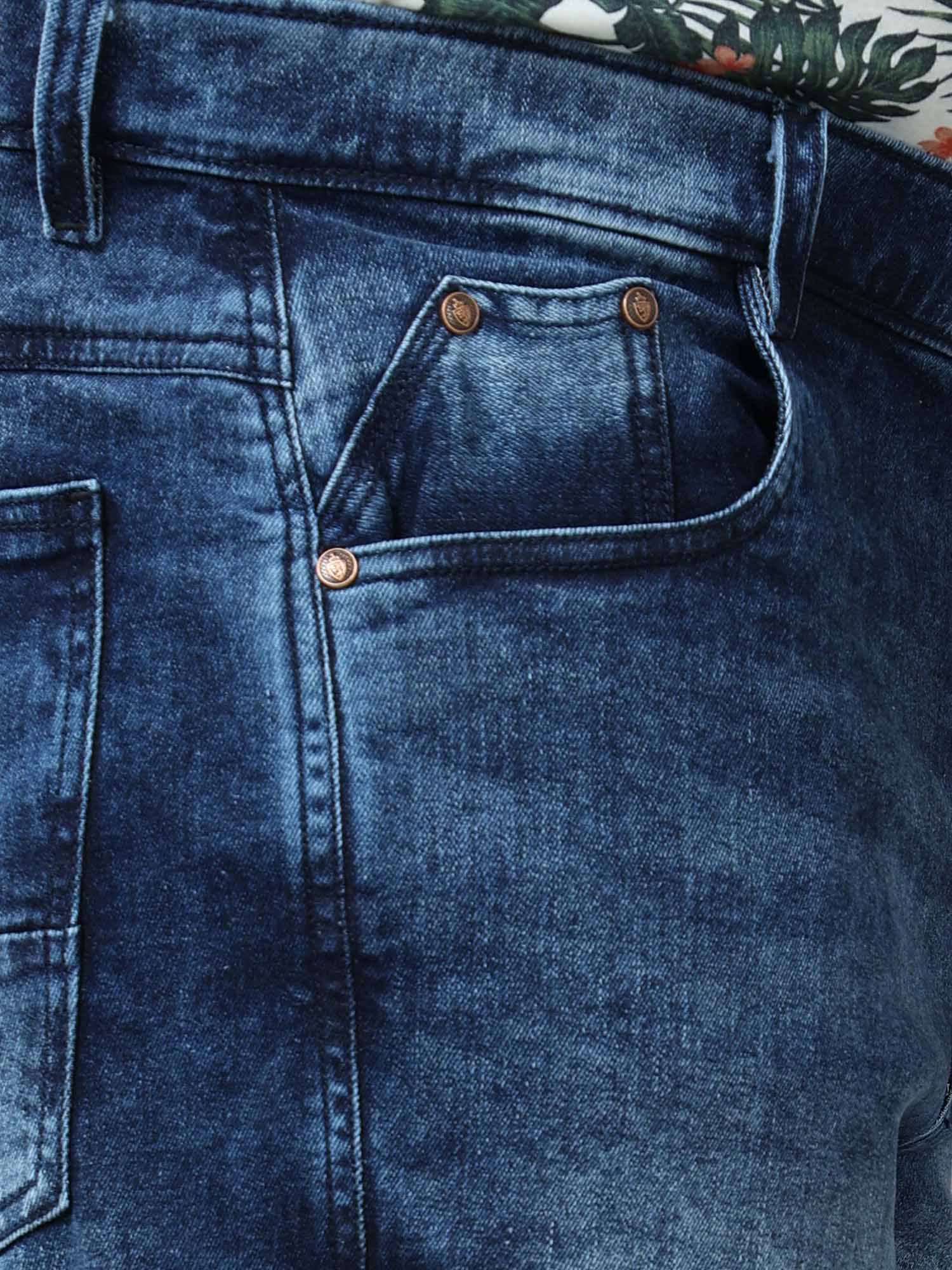 Blue Denim Shorts Men's Plus Size - Guniaa Fashions