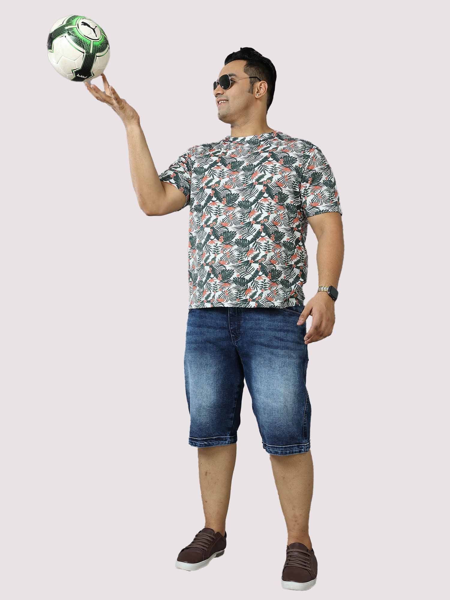 Blue Denim Shorts Men's Plus Size - Guniaa Fashions