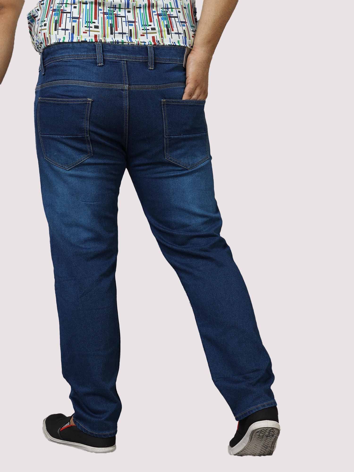 Blue Stretchable Jeans Men's Plus Size - Guniaa Fashions