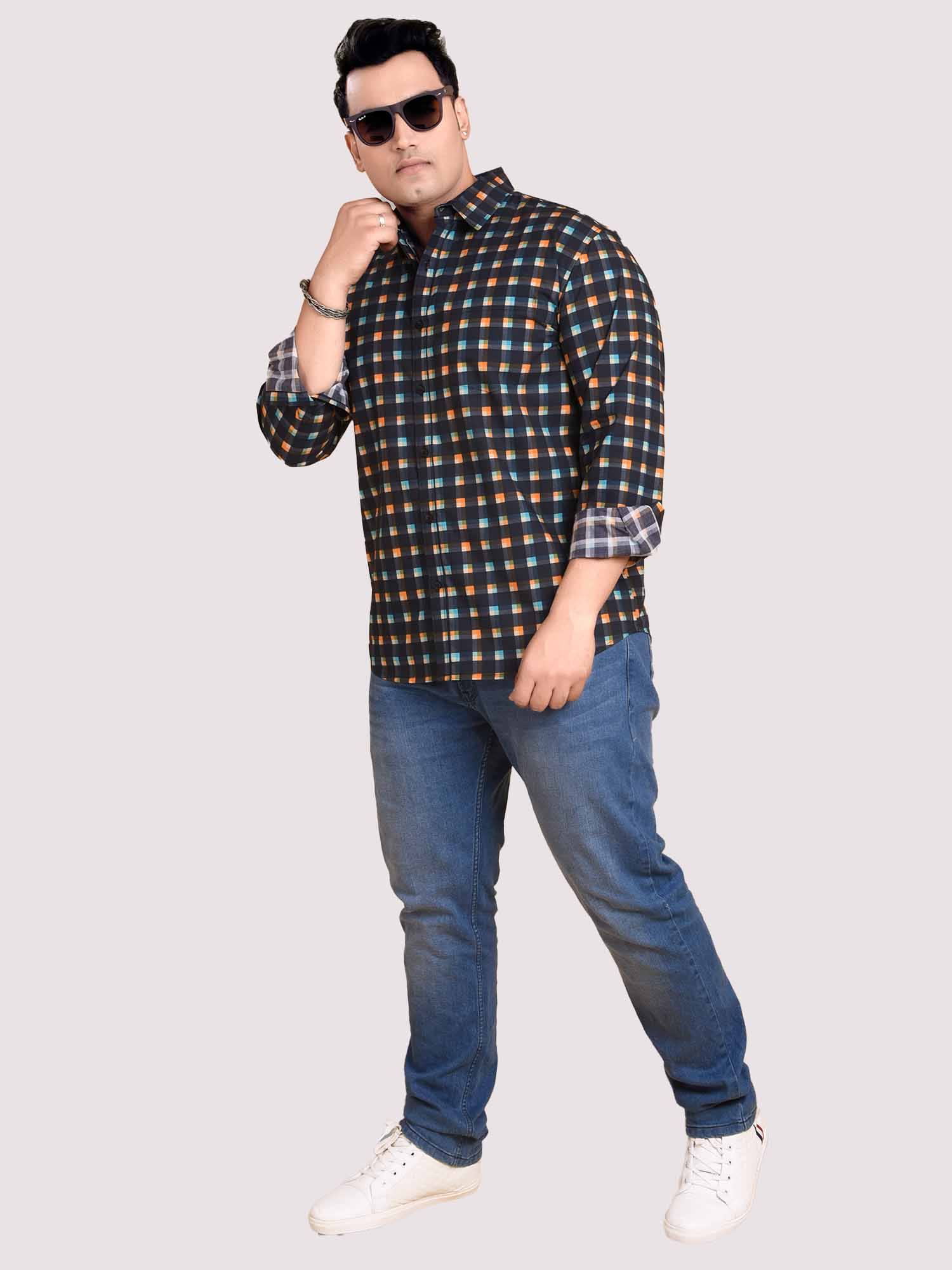Checks Train Printed Full sleeve Men's Plus size - Guniaa Fashions
