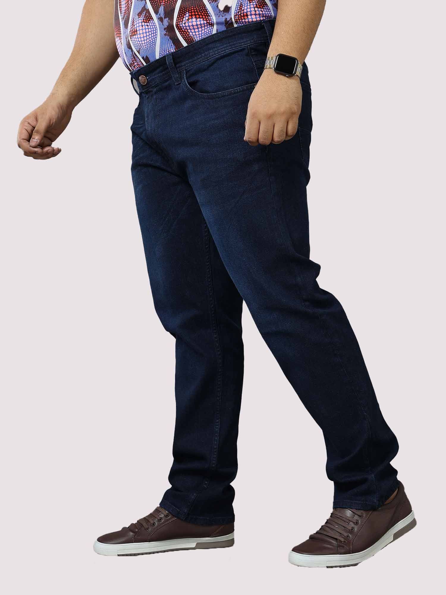 Deep Blue Stretchable Jeans Men's Plus Size - Guniaa Fashions