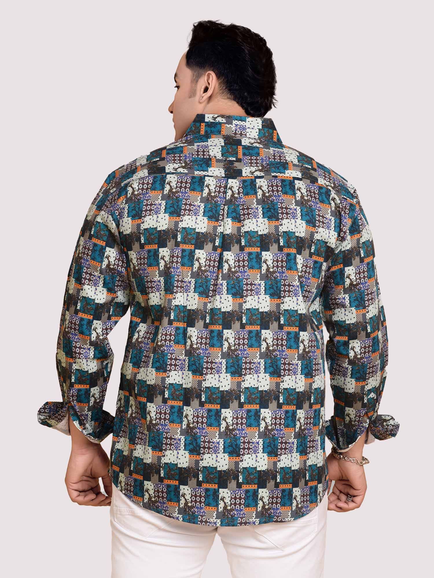 Dots and Checks Printed Cotton Full sleeve Men's Plus size - Guniaa Fashions