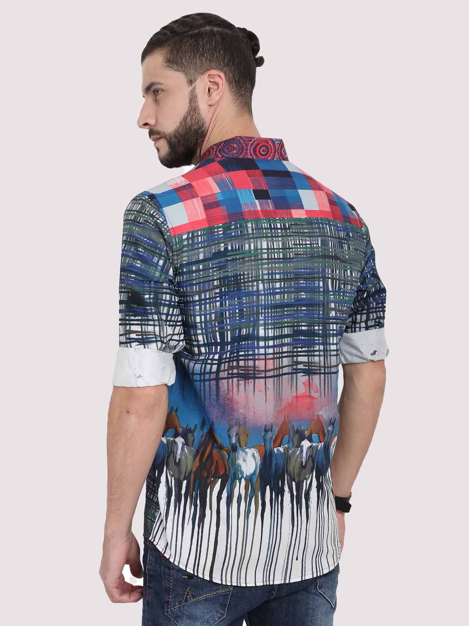 Dropping Horse Party Wear Shirt - Guniaa Fashions
