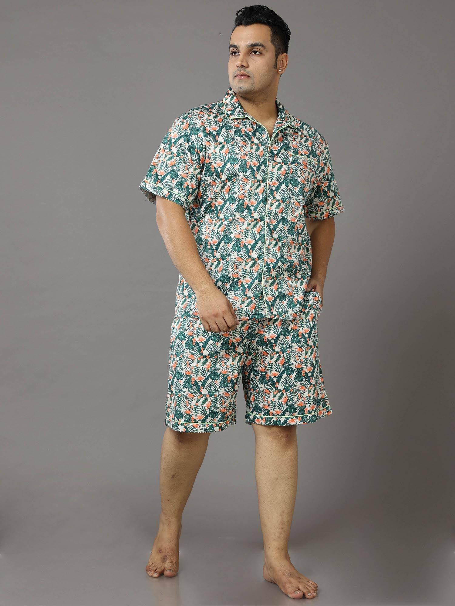 Emberald Tropics Half Sleeve Co-Ords