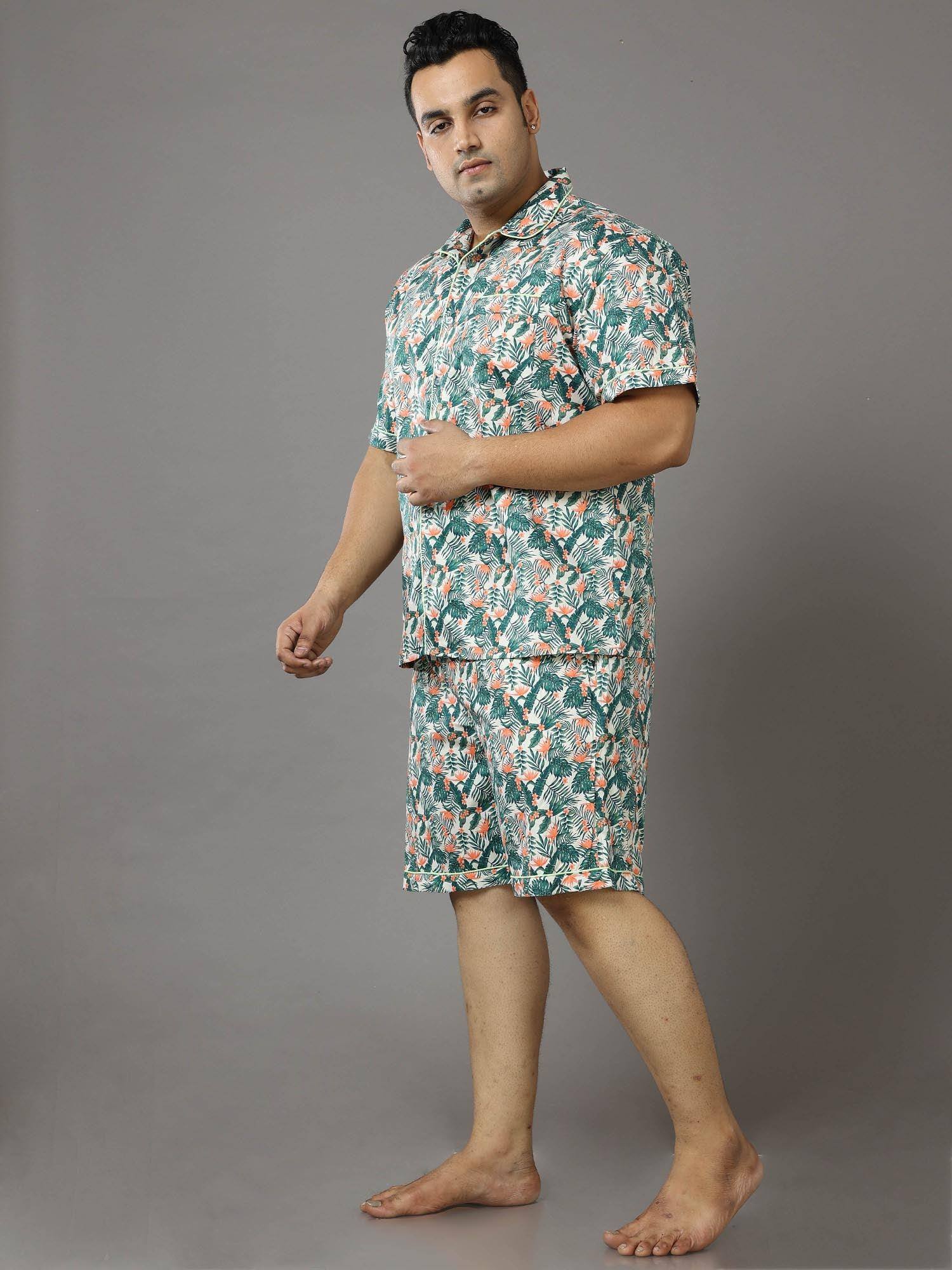 Emberald Tropics Half Sleeve Co-Ords